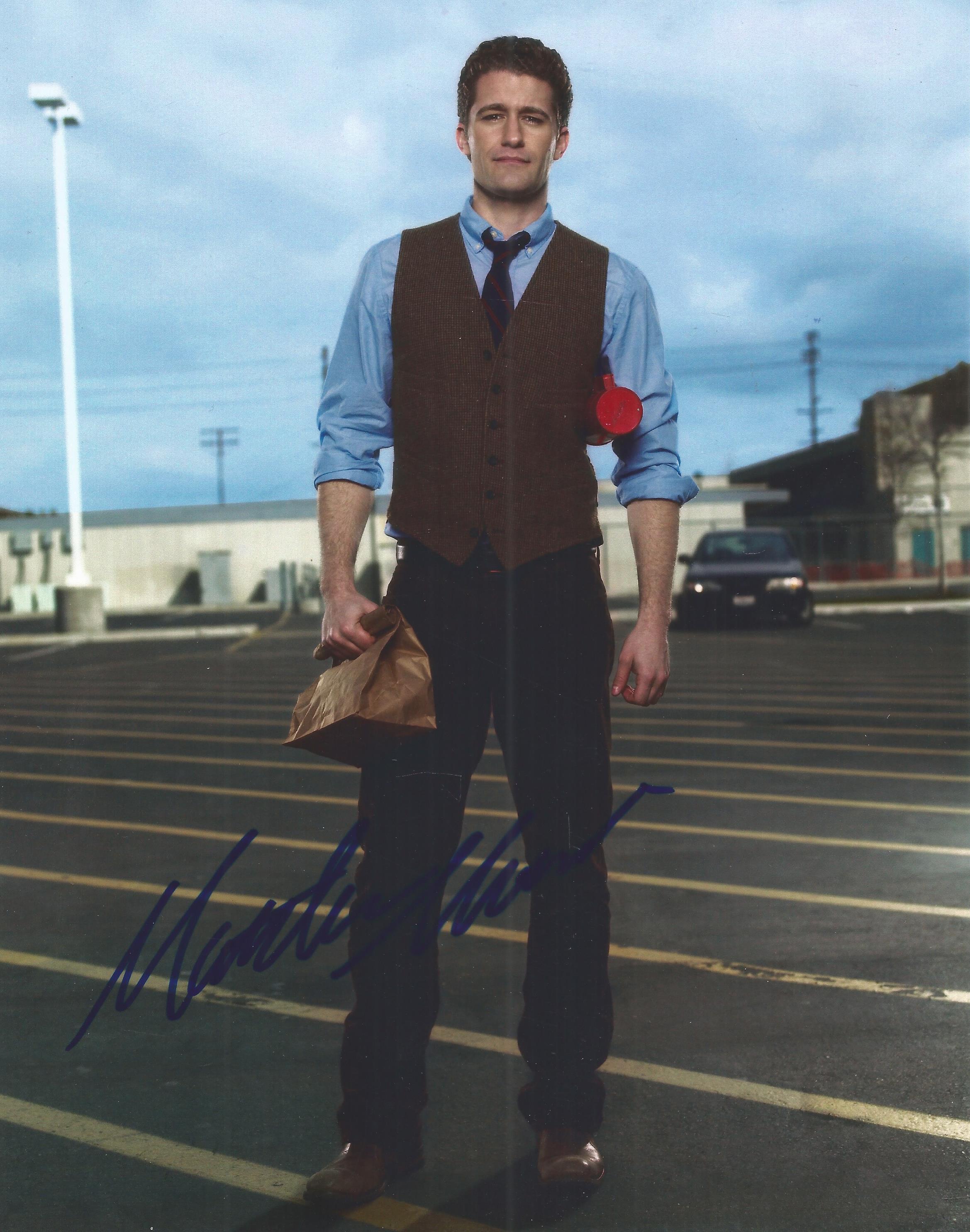 Matthew Morrison actor signed colour photo 10 x 8 inch. Matthew James Morrison is an American actor,