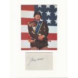 George Scott signature piece autograph presentation. Mounted with unsigned photo to approx. 16 x