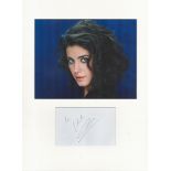 Katie Melua music, signature piece autograph presentation. Mounted with unsigned photo to approx. 16