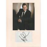 Michael Ball music, signature piece autograph presentation. Mounted with unsigned photo to approx.