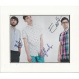 Years and Years autograph presentation. Mounted signed 10x 8 inch colour photo to approx. 16 x 12