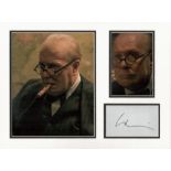 Gary Oldman signature piece autograph presentation. Mounted with two unsigned photos to approx. 16 x