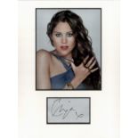 Eliza Doolittle music, signature piece autograph presentation. Mounted with unsigned photo to