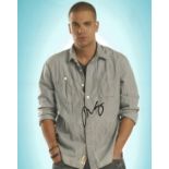Mark Salling actor Glee Signed 10 x 8 inch Colour Photo. He died in 2018. Good condition. All