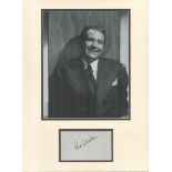 Red Skelton signature piece autograph presentation. Mounted with unsigned photo to approx. 16 x 12