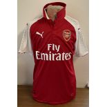 Football Pierre-Emerick Aubameyang signed Arsenal replica home shirt.