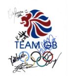 Olympics Team GB 2020 multi signed 10x8 laminate.