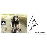 Olympics Jonny Brownlee signed 8x4 Adidas colour promo card.