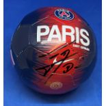 Football Edinson Cavani signed Paris St Germain miniature football.