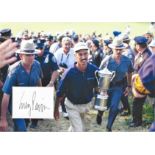 Golf Corey Pavin 12x10 matted signature piece pictured with the US Open Championship Trophy.