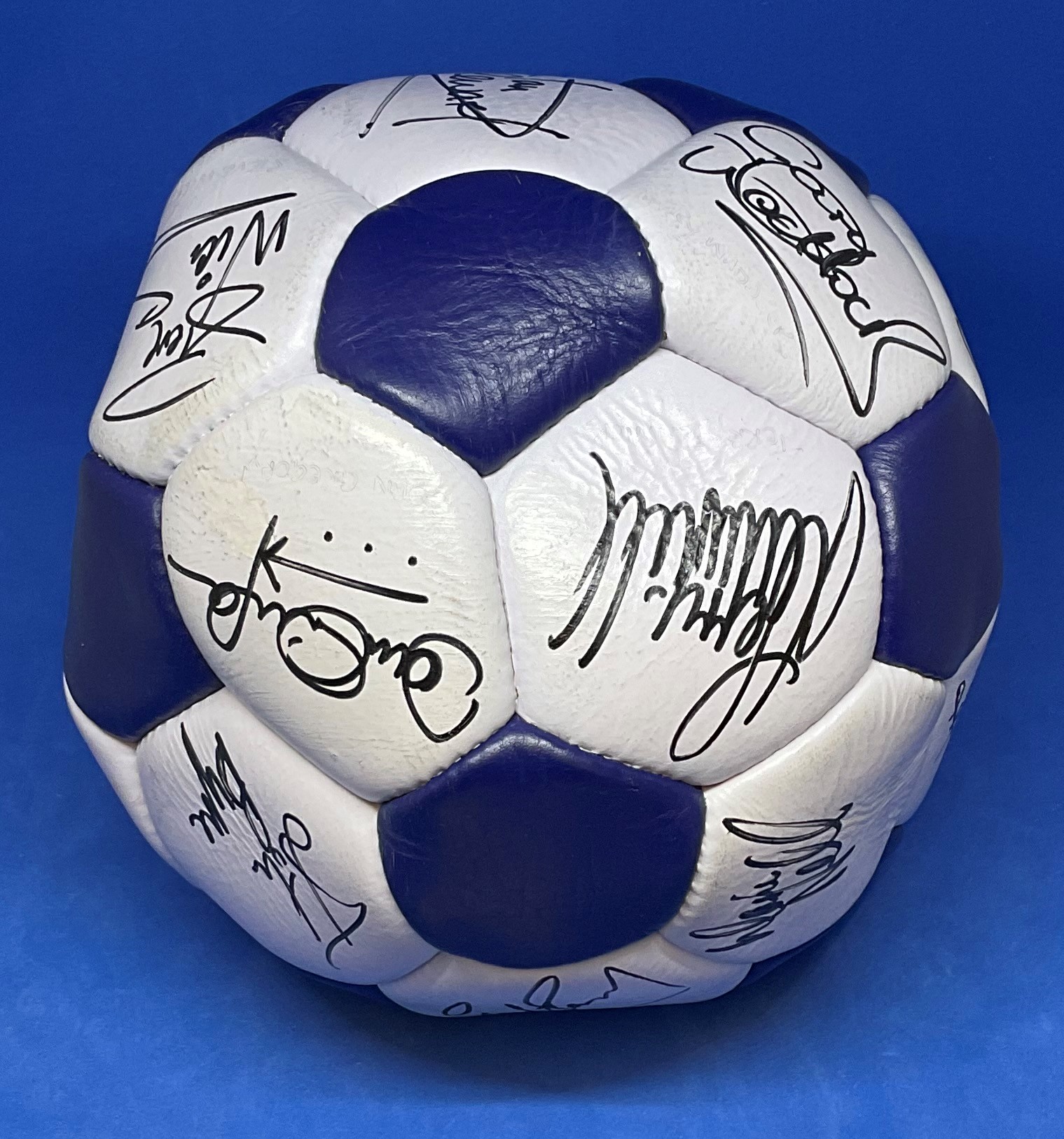 Football Queens Park Rangers Legends multi signed full size football.