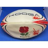 Rugby Union Manu Tuilagi signed England Kooga full size Rugby Ball.