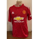 Football Anthony Martial signed Manchester United replica home shirt.