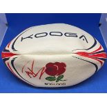 Rugby Union Mike Brown signed England Kooga full size Rugby Ball.