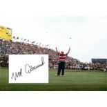 Golf Mark Calcavecchia 12x10 matted signature piece pictured after winning the 1989 Open Championshi