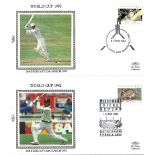 Cricket pair Australian FDC issued for the 1992 World Cup unsigned.