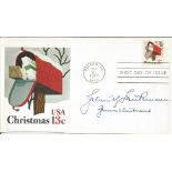 Helmuth Beubermann signed Christmas USA 13c FDC postmark Omaha N.E. 21 Oct 1977. Good condition. All