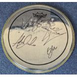 Stereophonics signed drum skin signed by the whole band. Used in their 2018 stadium tour to