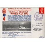 WW2 Navy cover Signed FDC. A Tribute To The Men Who Served Aboard Tribal Class Destroyers On Russian