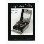 Bletchley Park Keith and Mavis Batey signed 7 x 5 inch b/w photo of the WW2 Enigma Machine.