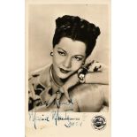 Maria Montez signed 5x3 black and white photo. Dedicated. Good condition. All autographs come with a