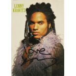 Lenny Kravitz signed 6x4 colour postcard. American singer, songwriter, musician, record producer,