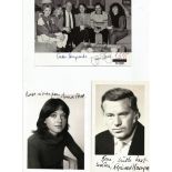 Early UK TV. A signed tv am 6x4 cast card and two signed photos of broadcasters Reginald Bosanquet