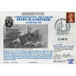 WW2 Navy cover Vice Admiral J P Scathard CB DSC, Frank Easen and Frank Southwell Signed FDC.