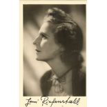 Leni Riefenstahl signed 5x3 vintage photo. Good condition. All autographs come with a Certificate of