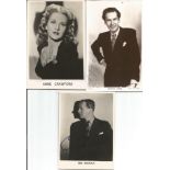 Collection of 3 vintage signed 6x4 black and white photos. Signed by Anne Crawford, Griffith