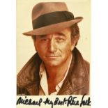 Peter Falk signed 6x4 colour photo. Good condition. All autographs come with a Certificate of
