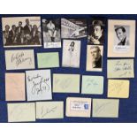 Music, 1950s 70s, 16+ signed photos and album pages. The Treniers, a 1950s American RandB group. A