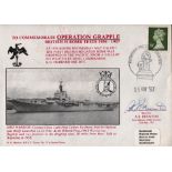 WW2 Navy cover Crew Member A R Brunton Signed FDC. To Commemorate Operation Grapple British H Bomb