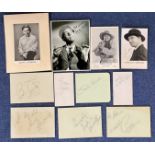 Comedy collection, 10 + signed items. Norman Wisdom signed 7x5 photo, Frankie Howerd signed page,