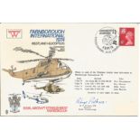 R.P. Probert CB signed flown Farnborough International 1974 Westland Helicopters FDC No 19 of 103.