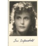 Leni Riefenstahl signed 5x3 vintage photo. Good condition. All autographs come with a Certificate of