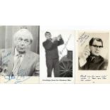 Early UK comedy. 5 signed photos 3 are dedicated of Arthur English, Johnny Morris, Richard Herne