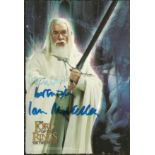 Ian McKellen signed 6x4 colour Lord of the Rings postcard. Good condition. All autographs come