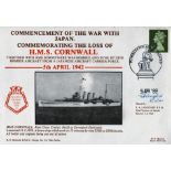 WW2 Navy cover E A Langford B E M Chief Yeoman Of Signals Signed FDC. Commencement Of The War With