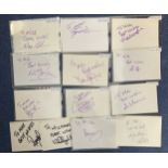 Football 19 Signed White Cards Approx 6 x 3, Includes Elvis Hammond Brian Greenaway, Steven Greaves,