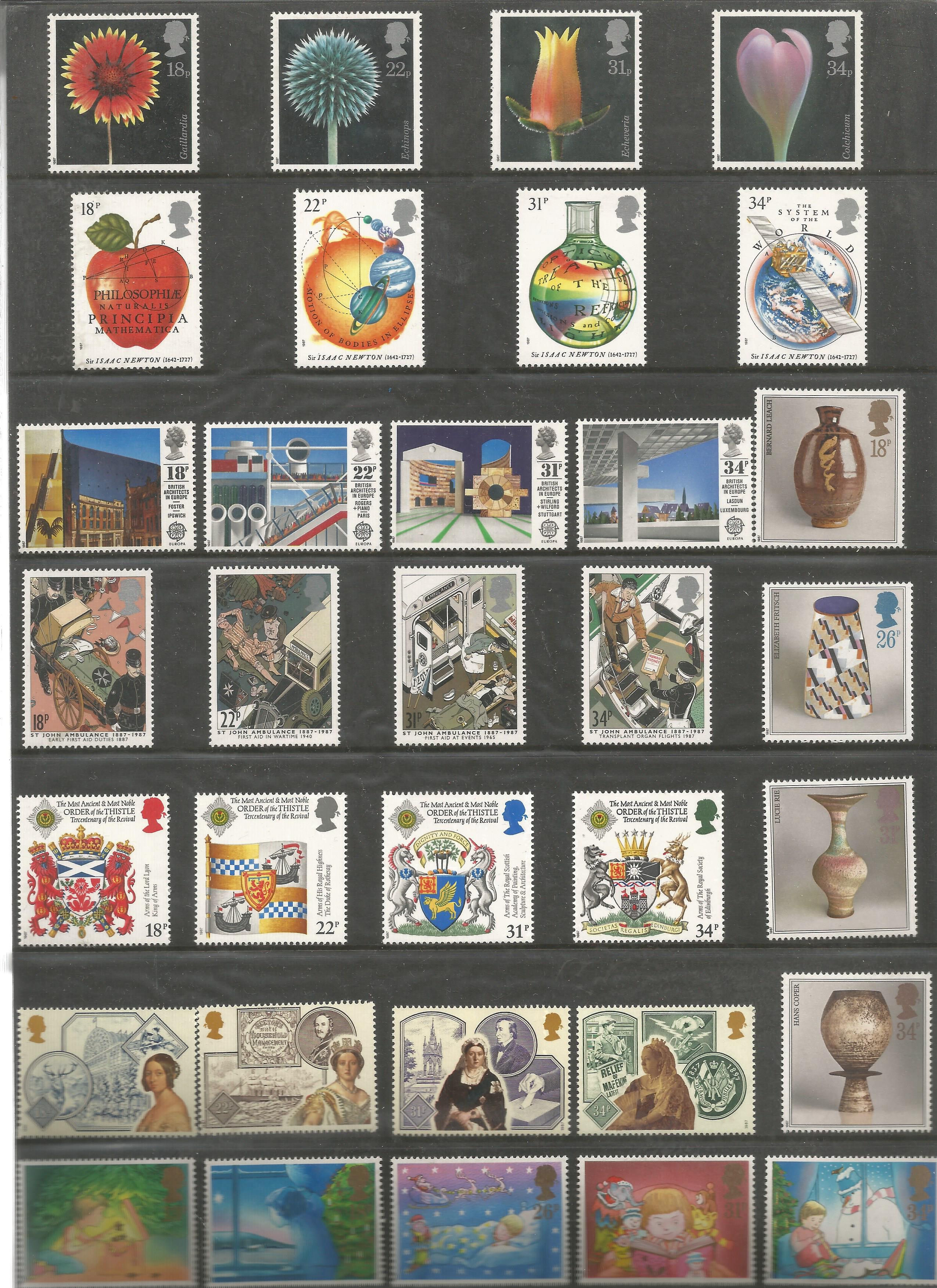 GB Mint Stamps Collectors Pack 1987 Good condition. All autographs come with a Certificate of