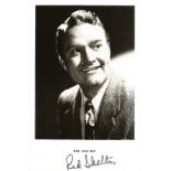 Red Skelton signed 5x3 black and white photo. Good condition. All autographs come with a Certificate