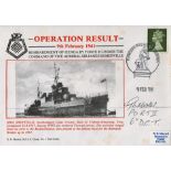 WW2 Navy cover Signed FDC. Operation Result 9th February 1941 Bombardment Of Genoa By Force H