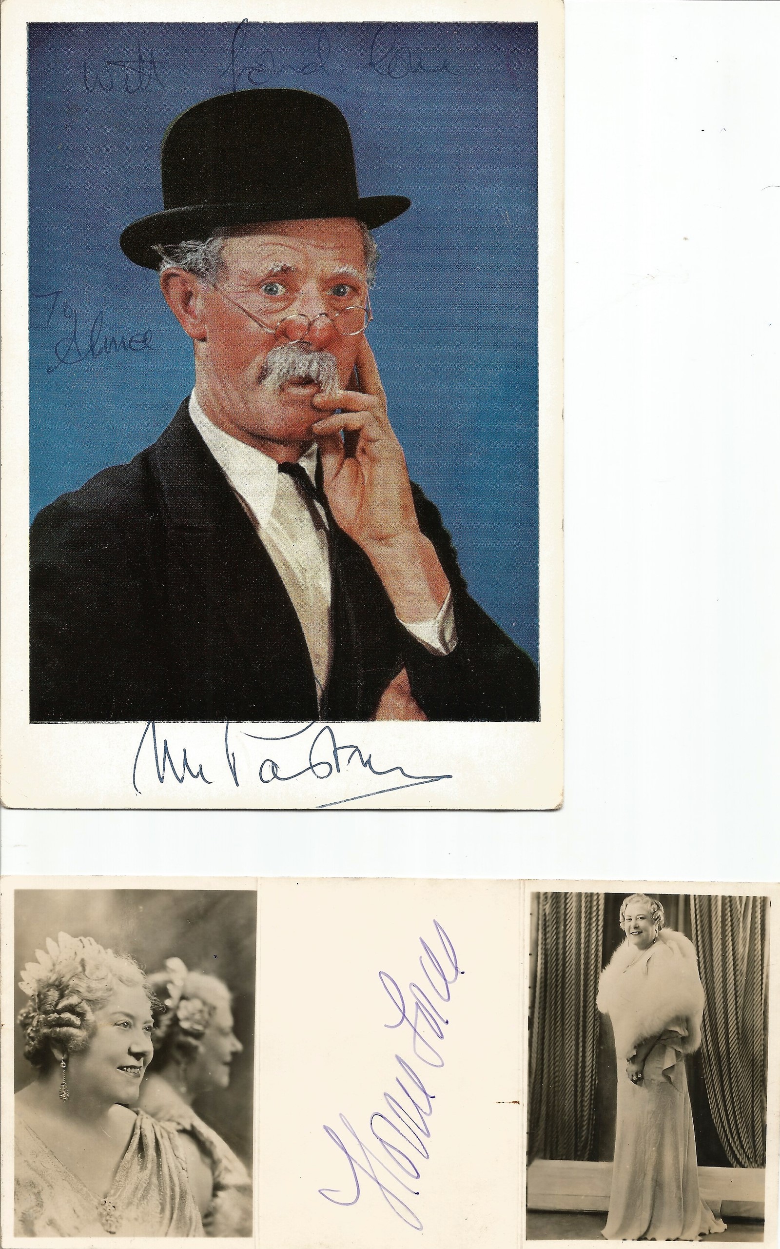 Early UK comedy. 5 signed photos 3 are dedicated of Arthur English, Johnny Morris, Richard Herne - Image 2 of 2