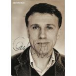 Christoph Waltz signed 6x4 black and white photo. Austrian German actor and director. Good