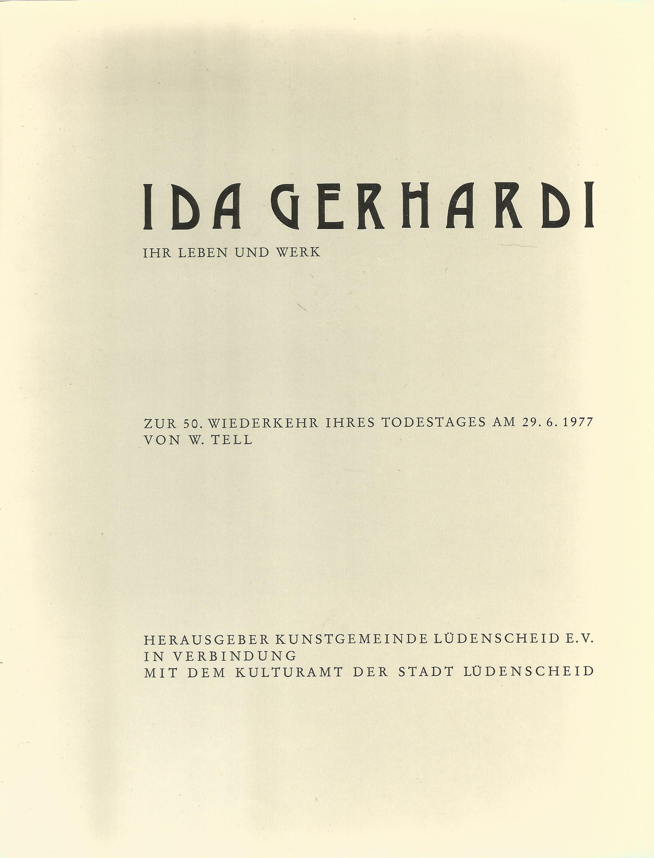 Signed Softback Book W. Tell by Ida Gerhardi 1977 with a dedication on the first page good - Image 2 of 3