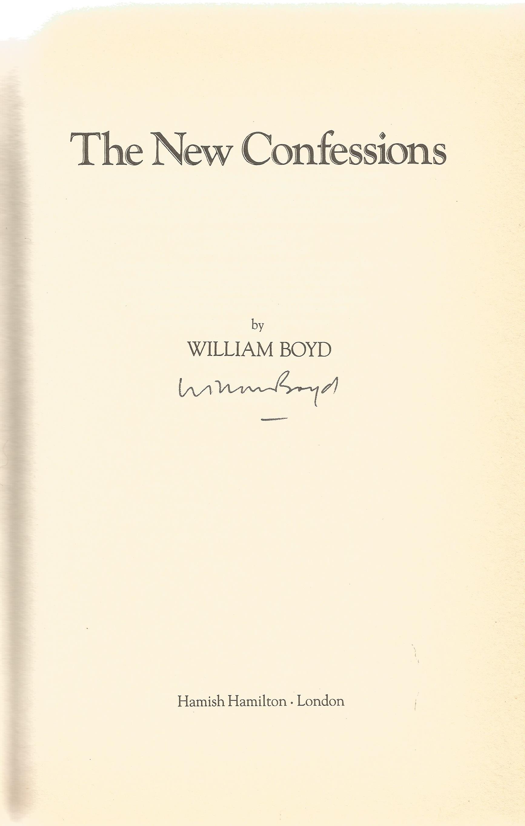 William Boyd Hardback Book The New Confessions signed by the Author on the Title Page dust cover and - Image 2 of 2