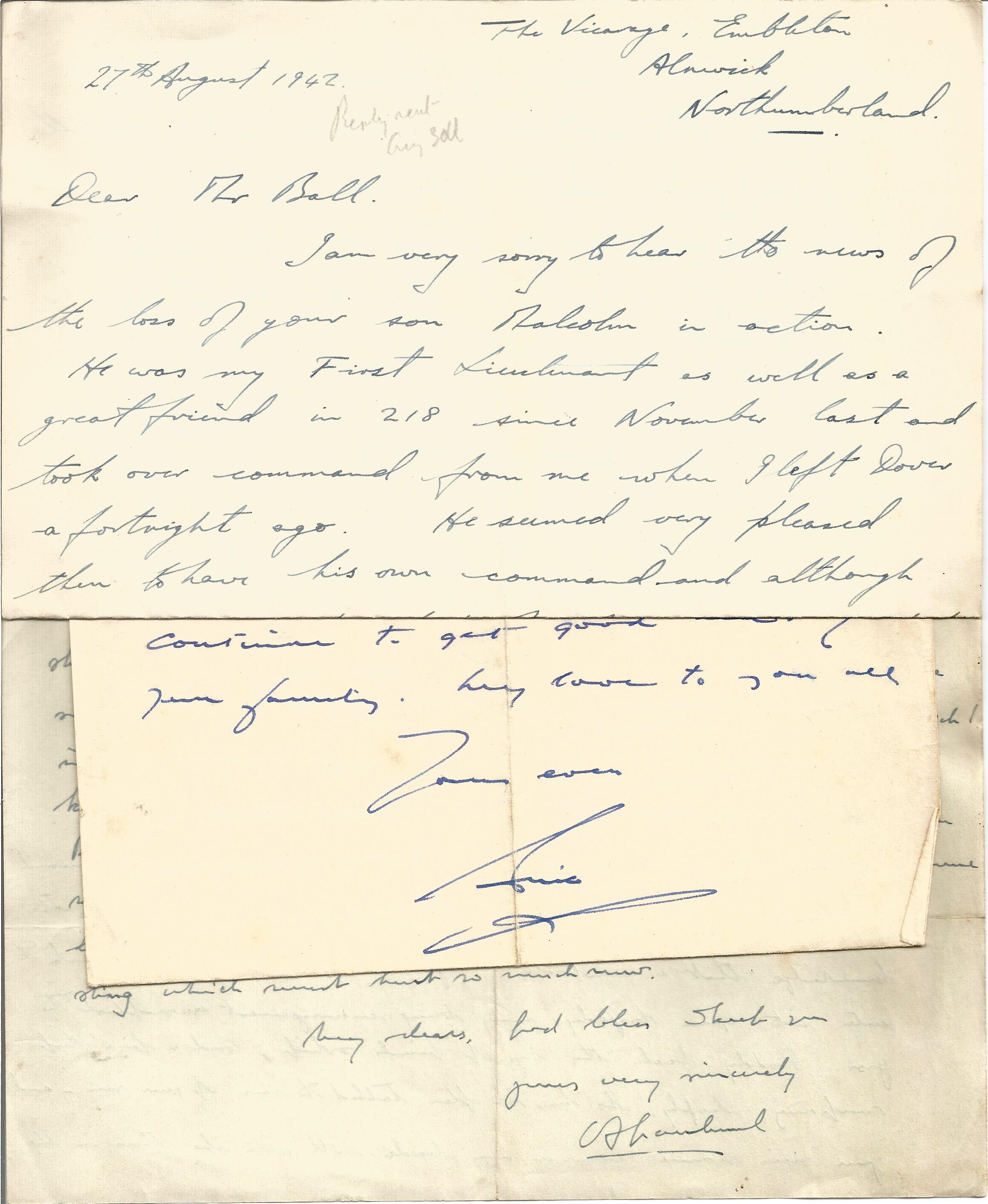 Wartime Correspondence Collection from a crew member of H. M. S. Scimitar plus other WW2 letters, - Image 4 of 4