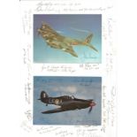 WW2 RAF 24 fighter aces signed photo display inc John Cunningham