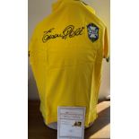 Football Brazil Edson Pele Signed Replica Brazil Football Shirt